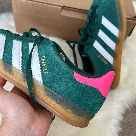 Adidas gazelle collegiate green lucid pink - Picture 9 of 16